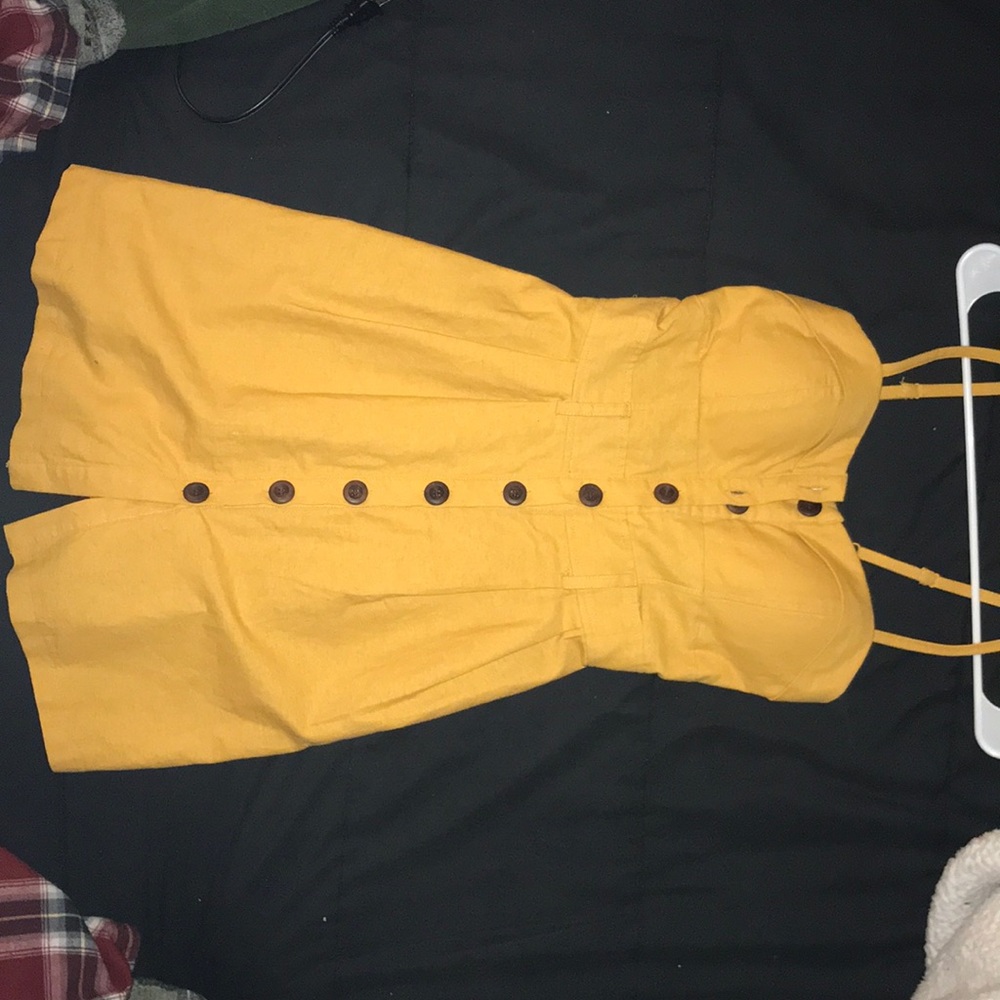 Mustard mini/ above the knee dress
